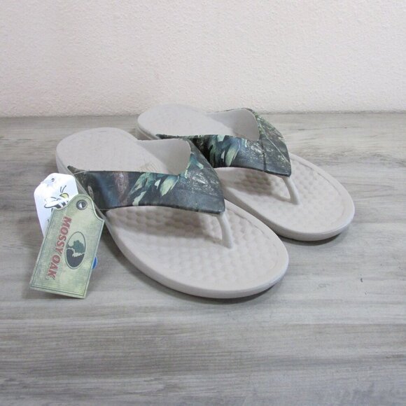 Joybee Men's 10 Casual Flip Flop Sandals - Mossy oak Breakup Camo - Picture 1 of 2